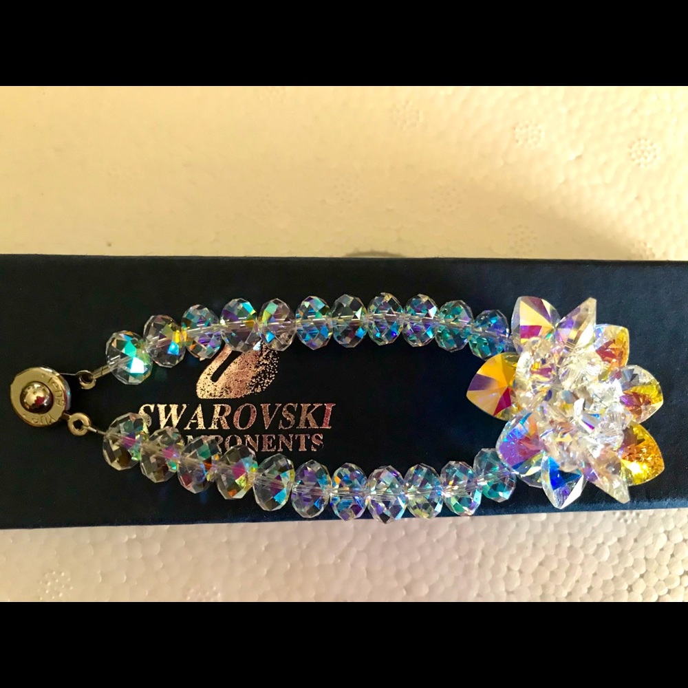 Swarovski Component- Crystal Bracelet. Size Small